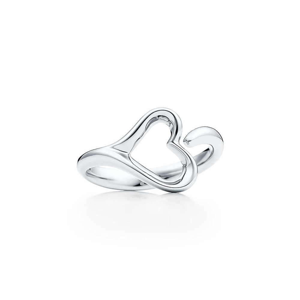 Tiffany & Co. Sterling Silver Open Heart Ring